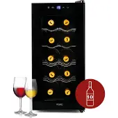 Primo PR170WK Weinkühlschrank - Weinkühler 10 Flaschen - E - Schwarz
