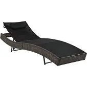 vidaXL Sonnenliege mit Auflage Poly Rattan Braun , Gartenliegen Design 2024