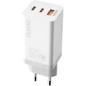 Dudao GaN Schnellladegerät 65W - 2x USB Typ C Quick Charge Power Delivery (Galliumnitrid) weiß
