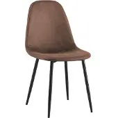 CLP Esszimmerstuhl Napier gepolstert mit Rückenlehne braun Material Vintage Kunstleder