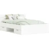 CBA Bett Micheline 140 x 190 cm-matt weiß