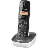 Panasonic KX-TG1611, DECT-Telefon, 50 Eintragungen, Anrufer-Identifikation, Schwarz, Weiß