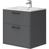 Vicco Waschbeckenunterschrank Lanco Anthrazit 61 x 61.5 cm mit Waschbecken, Model 54270