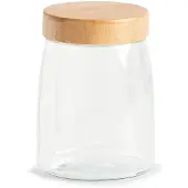 Zeller Vorratsglas mit Schraubdeckel Bamboo 1300 ml Present