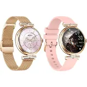Tracer Smartwatch SMK15 AURORA AMOLED 1,28", App-Benachrichtigungen, Kalorienzähler, FitCloudPro, Zwei Armbänder