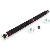 Wiltec Klimmzugstange aus Stahl, max. 100 kg, für Türrahmen 62-85 cm, Reckstange mit Softgrip, Turnstange, Türreck, Krafttraining
