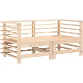vidaXL Garten-Ecksofas 2 Stk. Massivholz Kiefer