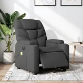 vidaXL Massagesessel Elektrisch Dunkelgrau Stoff , Klassische Sessel 2024 Neu