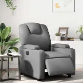 Prolenta Maison Exclusive - Relaxsessel Elektrisch Grau Kunstleder