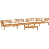 vidaXL 5-tlg. Garten-Sofagarnitur aus Paletten Massivholz Akazie