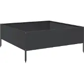 Syfax Hochbeet Schwarz 100x100x41 cm Stahl