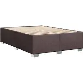 Syfax Bettgestell ohne Matratze Dunkelbraun 140x190 cm Stoff