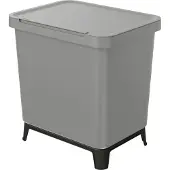 Prosperplast Keden Systema Abfalleimer mit Wertstofftonne 2x 10L Grau