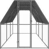 vidaXL Outdoor-Hühnerkäfig 2x6x2 m Verzinkter Stahl