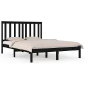 Syfax Massivholzbett Schwarz Kiefer 140x190 cm
