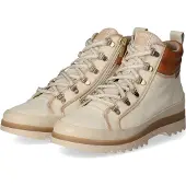 Pikolinos Damen Schnürstiefeletten/ Stiefeletten Beige Glattleder Größe: 38