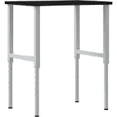 Syfax Werkbank Dunkelbraun 80x60x(71,5-98) cm Massivholz Eiche