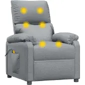 Syfax Massagesessel Hellgrau Stoff