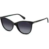 Polaroid 207369 Damen-Sonnenbrille Vollrand Cat Eye Kunststoff-Gestell, schwarz