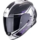 Scorpion EXO-491 Run Schwarz Weiß Lila Integralhelm Größe XXS