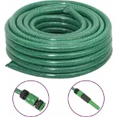 Syfax Gartenschlauch mit Kupplung-Set Grün 0,75" 30 m PVC