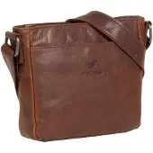 Mustang Leder Umhängetasche Catania Leather Crossbody Bag Brown braun