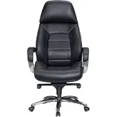 Amstyle Designer Bürostuhl Bezug Echtleder Schwarz Schreibtischstuhl bis 120 kg XXL Chefsessel höhenverstellbar Drehstuhl ergonomisch mit Armlehnen