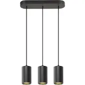 SLV 1006435 ASTO TUBE, Pendelleuchte, GU10, Pendellänge 250 cm, max. 3x10 W, schwarz