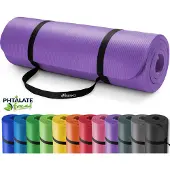 Tresko Yogamatte Fitnessmatte Gymnastikmatte Pilates 185x60x1,5cm Lila