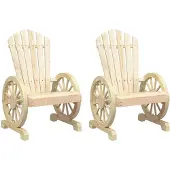 vidaXL Adirondack-Gartenstühle 2 Stk. Massivholz Tanne