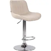 CLP Barhocker Lentini Stoff drehbar mit Höhenverstellung | Farbe schwarz Gestell Farbe chrom