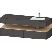 Duravit Einbauwaschtisch-Möbel-Set Qatego 160x50x60cm, Kon-WTU, B, B r, E na/gra m