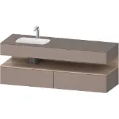 Duravit Einbauwaschtisch-Möbel-Set Qatego 160x50x60cm, Kon-WTU, B l, E Ma/Ba ma