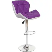 Mendler Barhocker MCW-A92, Barstuhl Tresenhocker, höhenverstellbar Kunstleder lila