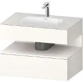 Duravit Einbauwaschtisch-Möbel-Set Qatego 80x55x60cm, w m, Konsolen-Waschtischunterbau, Nischenb