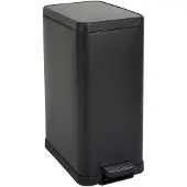 SVITA STM15 Mülleimer Treteimer 15l inkl. Inneneimer Softclose-Deckel Schwarz