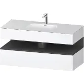 Duravit Einbauwaschtisch-Möbel-Set Qatego 120x55x60cm, gra m/we ma, Konsolen-Waschtischunterbau
