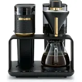 Melitta 1024-01, Filterkaffeemaschine, Kaffeebohnen, Eingebautes Mahlwerk, 1515 W, Schwarz, Silber