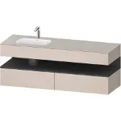 Duravit Einbauwaschtisch-Möbel-Set Qatego 160x50x60cm, Kon-WTU, B, B l, gra m/ta m