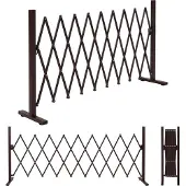 Mendler Alu Absperrgitter MCW-K56, Scherengitter Schutzgitter Zaun, ausziehbar schwenkbar Stahl 103x36-265x31cm, braun