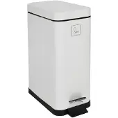 SVITA STM10 Mülleimer Treteimer 10l inkl. Inneneimer Softclose-Deckel Weiß