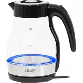 Camry ADLER Wasserkocher 1,7 l, blaue LED-Beleuchtung, 2200 W Leistung, Silber