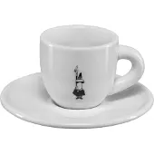 Bialetti Y0TZ097, Einzelbild, 0,08 l, Weiß, Porzellan, Kaffee, Rund