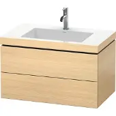 Duravit Waschtischunterschrank c-bonded L-Cube 80x48cm, 1 HL, med. Ei, 2 Schub., wandhängend