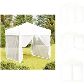 vidaXL Partyzelt Faltbar mit Seitenwänden Weiß 2x2 m - Pavillons & Partyzelte