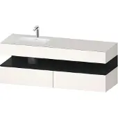 Duravit Einbauwaschtisch-Möbel-Set Qatego 160x50x60cm, Kon-WTU, B l, Ei sw/we matt