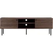 Ebuy24 Kyoto TV Tisch 2 Türen, 2 Regale geräuchert.