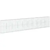 vidaXL Gabione mit Deckel 1000x50x200 cm Verzinktes Eisen