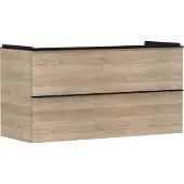Hansgrohe Xelu Q Waschtischunterschrank, 1180x475, 2 Schubkästen, für den Waschtisch, 54037670, Farbe: Möbel Eiche Natur/Griff Mattschwarz