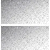 vidaXL Treppe Tritt 2 stk. 100 x 50 cm Silber Aluminium Rechtwinklig